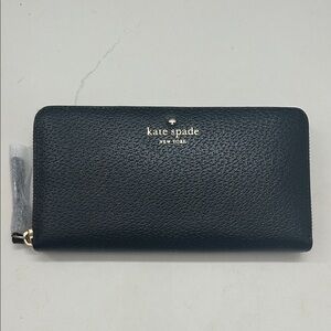 Kate Spade Black Textured Lacey Wallet